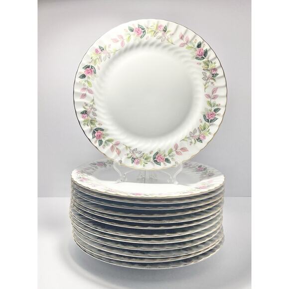 Creative “Regency Rose” Set of 14 Porcelain Bread Plates 6 3/8” - Picture 2 of 5